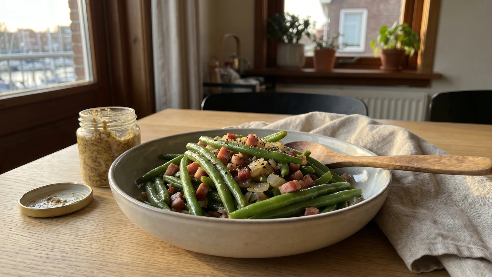 Sperziebonen met Spek (Dutch Green Beans with Bacon)