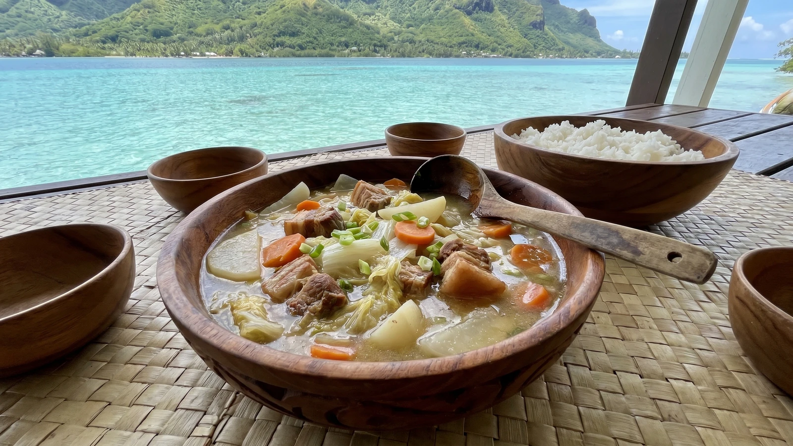 Puaʻa Choux Chinois (Tahitian Pork and Chinese Cabbage Stew)