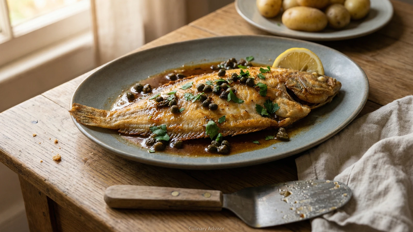 Pan-Fried Lemon Sole with Brown Butter and Capers