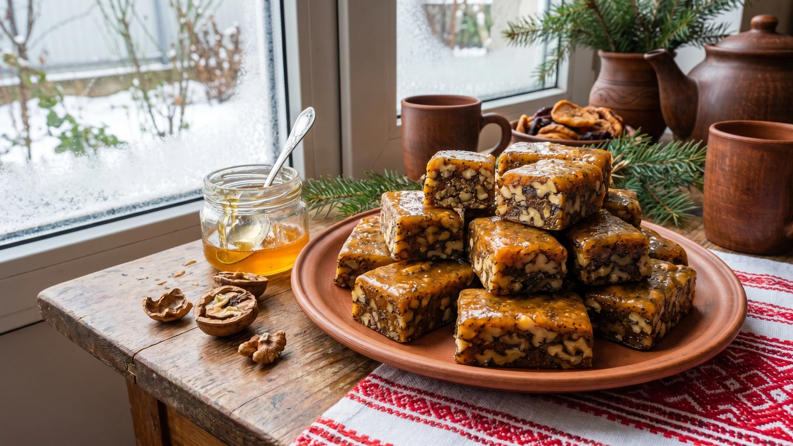 Medovi Tsukerky (медові цукерки, honey-nut candies)