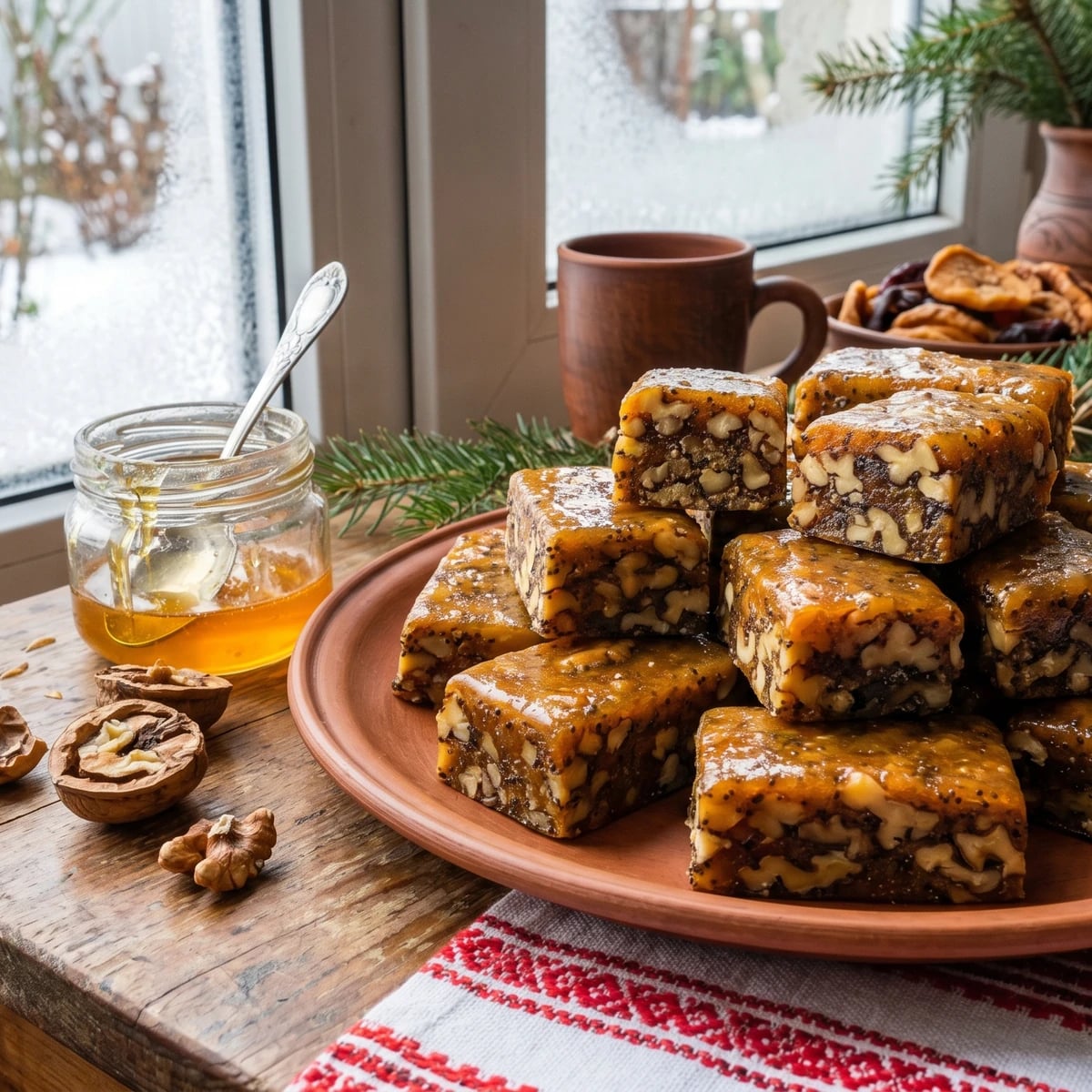 Medovi Tsukerky (медові цукерки, honey-nut candies)