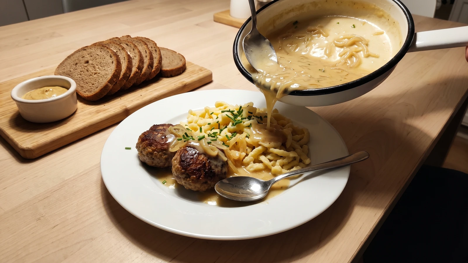 Zwiebelsoße (Zwiebelrahmsauce)