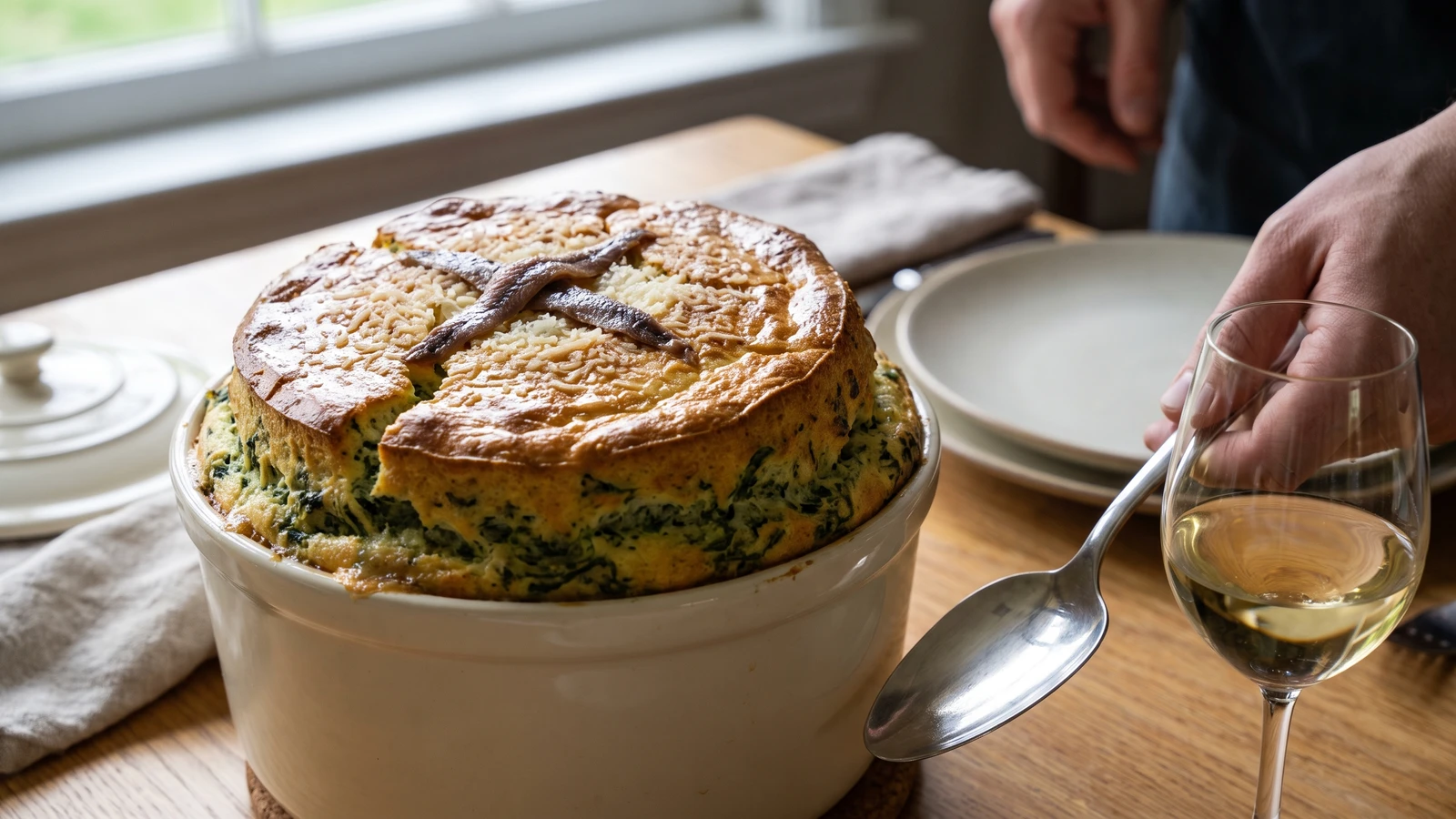 Soufflé aux Épinards