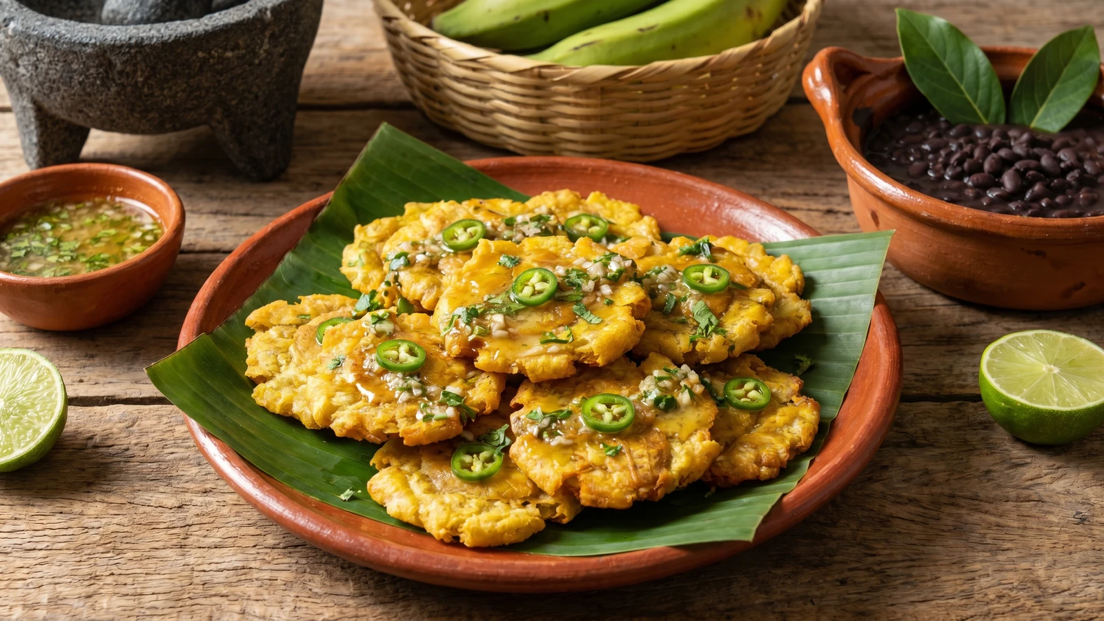 Tostones de Plátano Macho Verde Veracruzanos