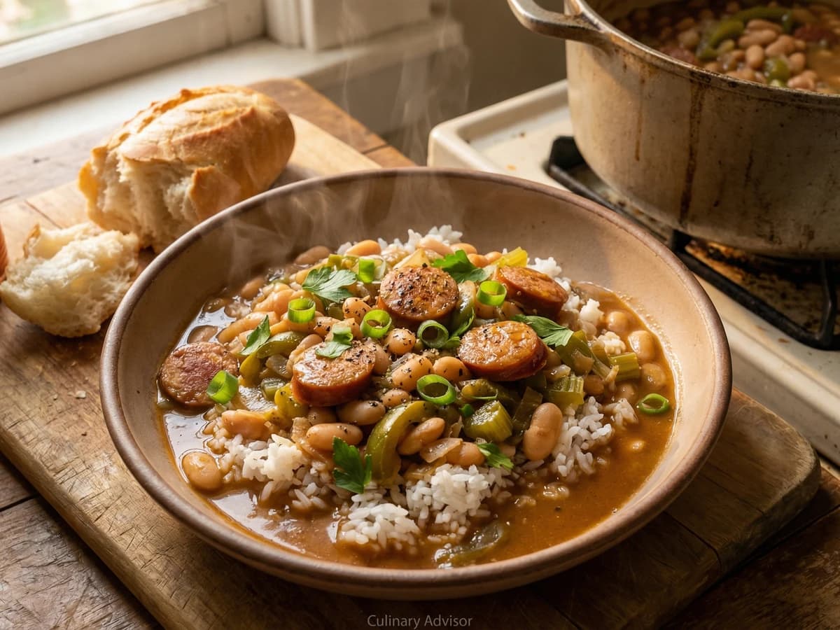 Smothered White Beans Cajun-Style - Chef Remy