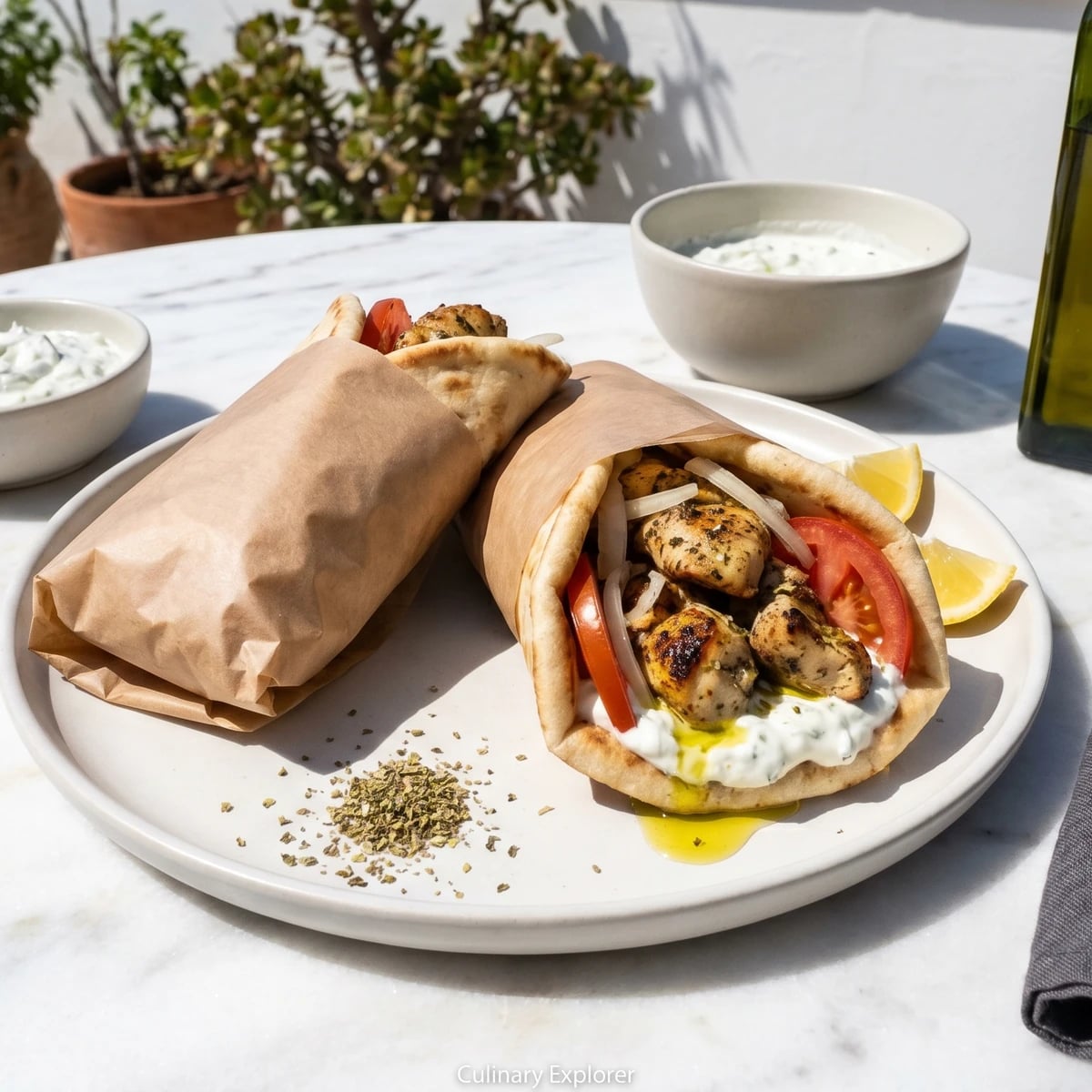 Athens Souvlaki Kotopoulo se Pita (Σουβλάκι Κοτόπουλο σε Πίτα)