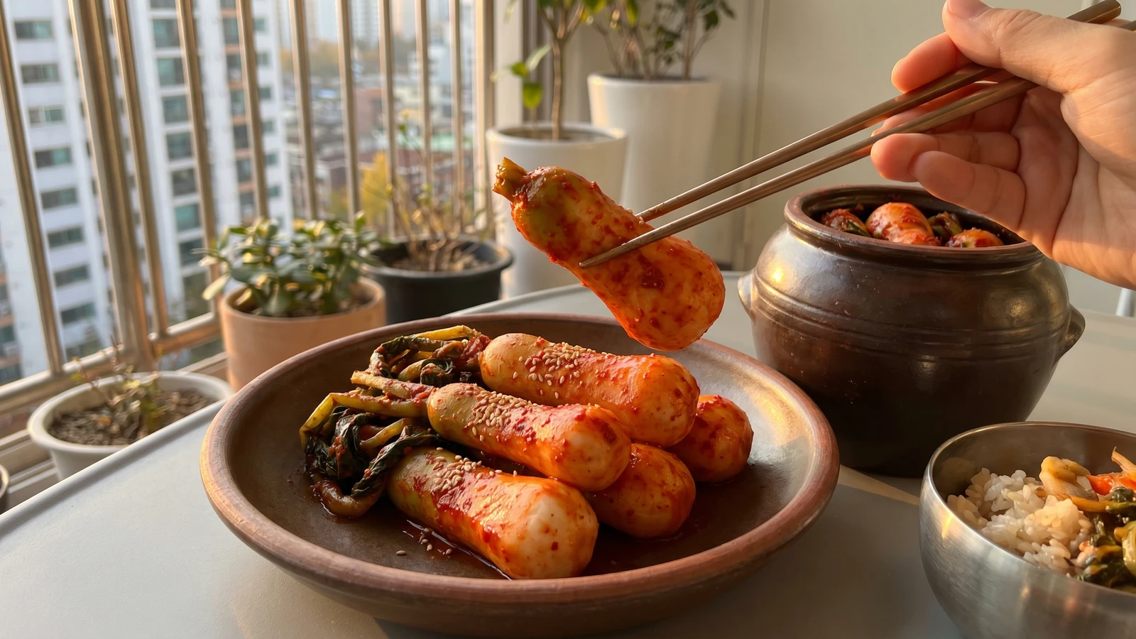 Chonggak-kimchi (Ponytail Radish Kimchi)