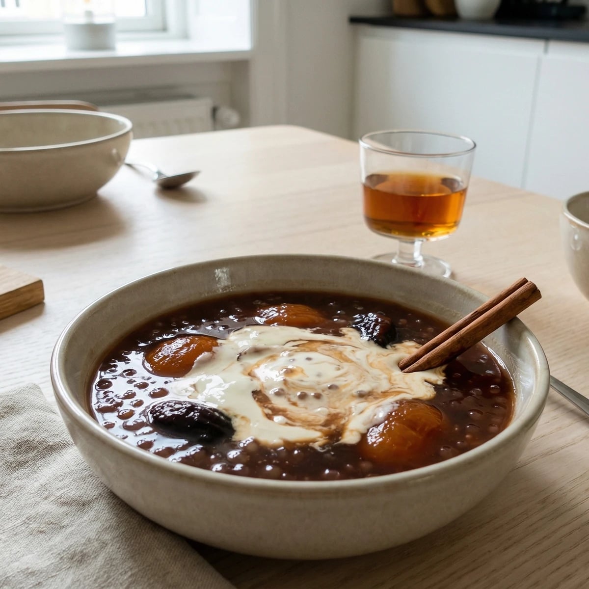 Frugtsuppe med Sagogryn