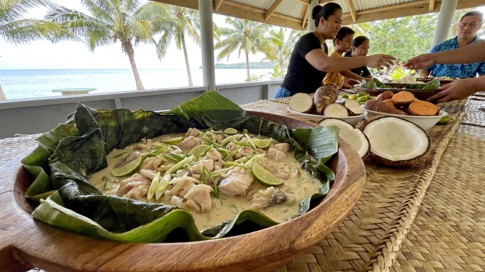 Ika Lolo (Tongan Fish Baked in Taro Leaves and Coconut Cream)