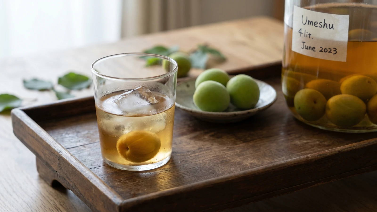 Umeshu (梅酒, homemade plum liqueur)