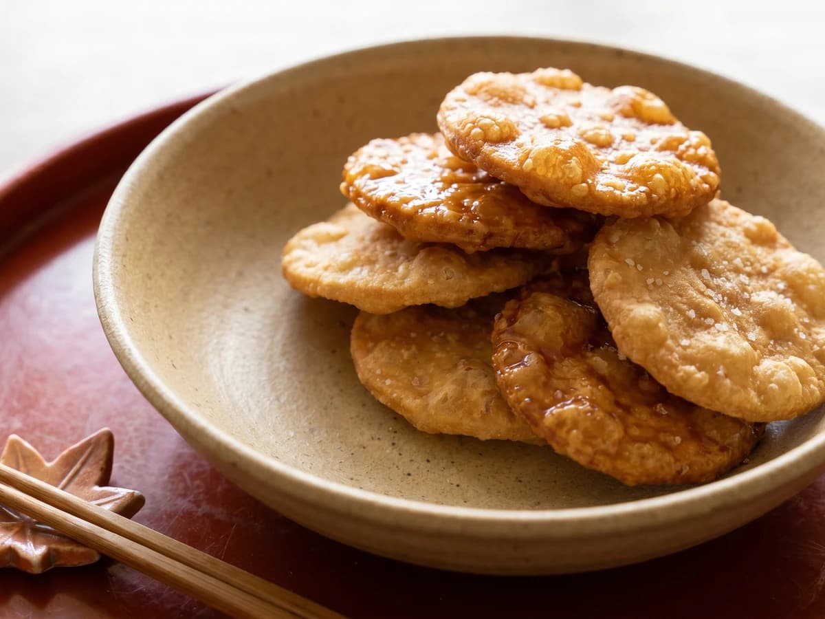 Fried Rice Crackers (揚げせんべい, Age Senbei) - Chef Takumi