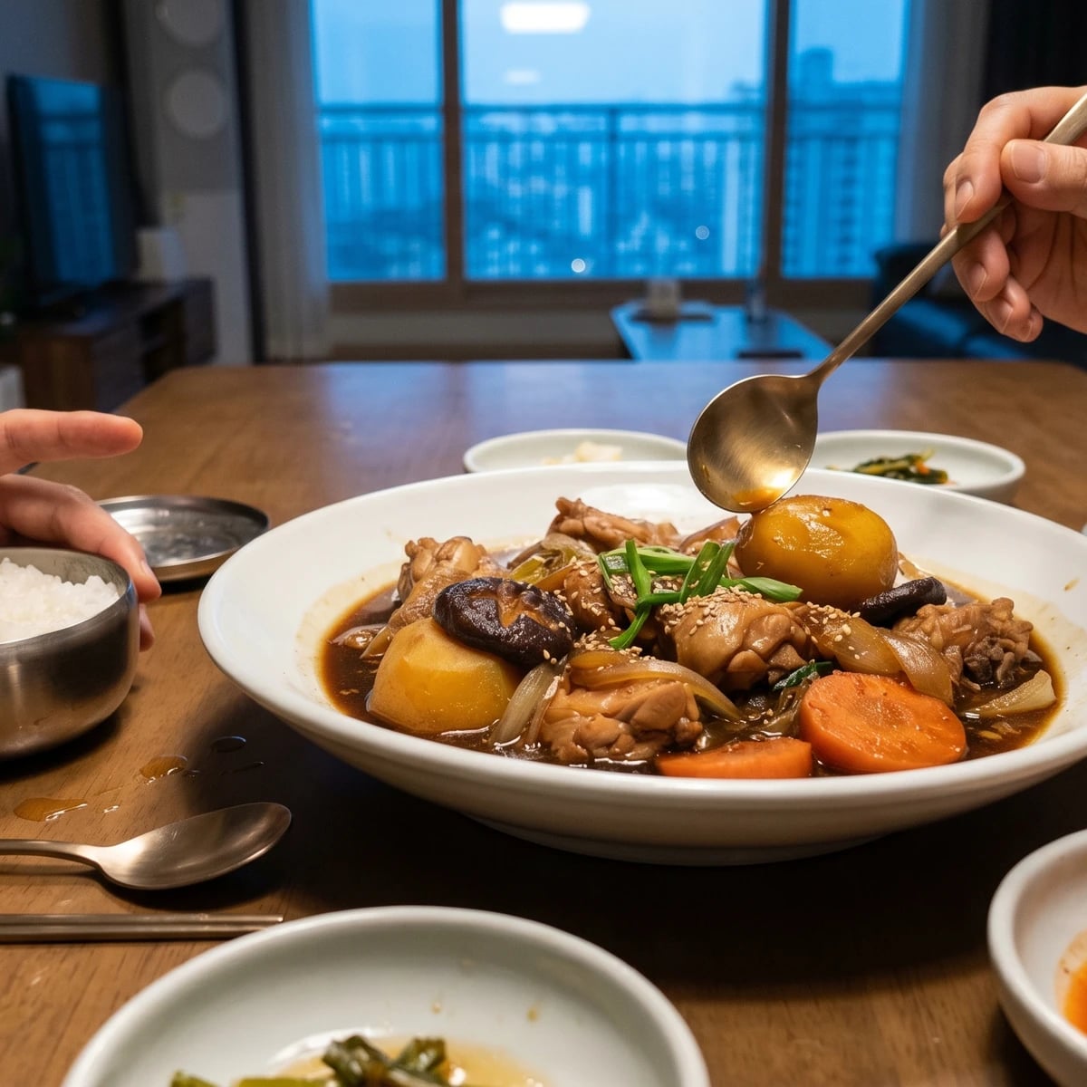 Dak-jjim (닭찜, Soy-Braised Chicken)
