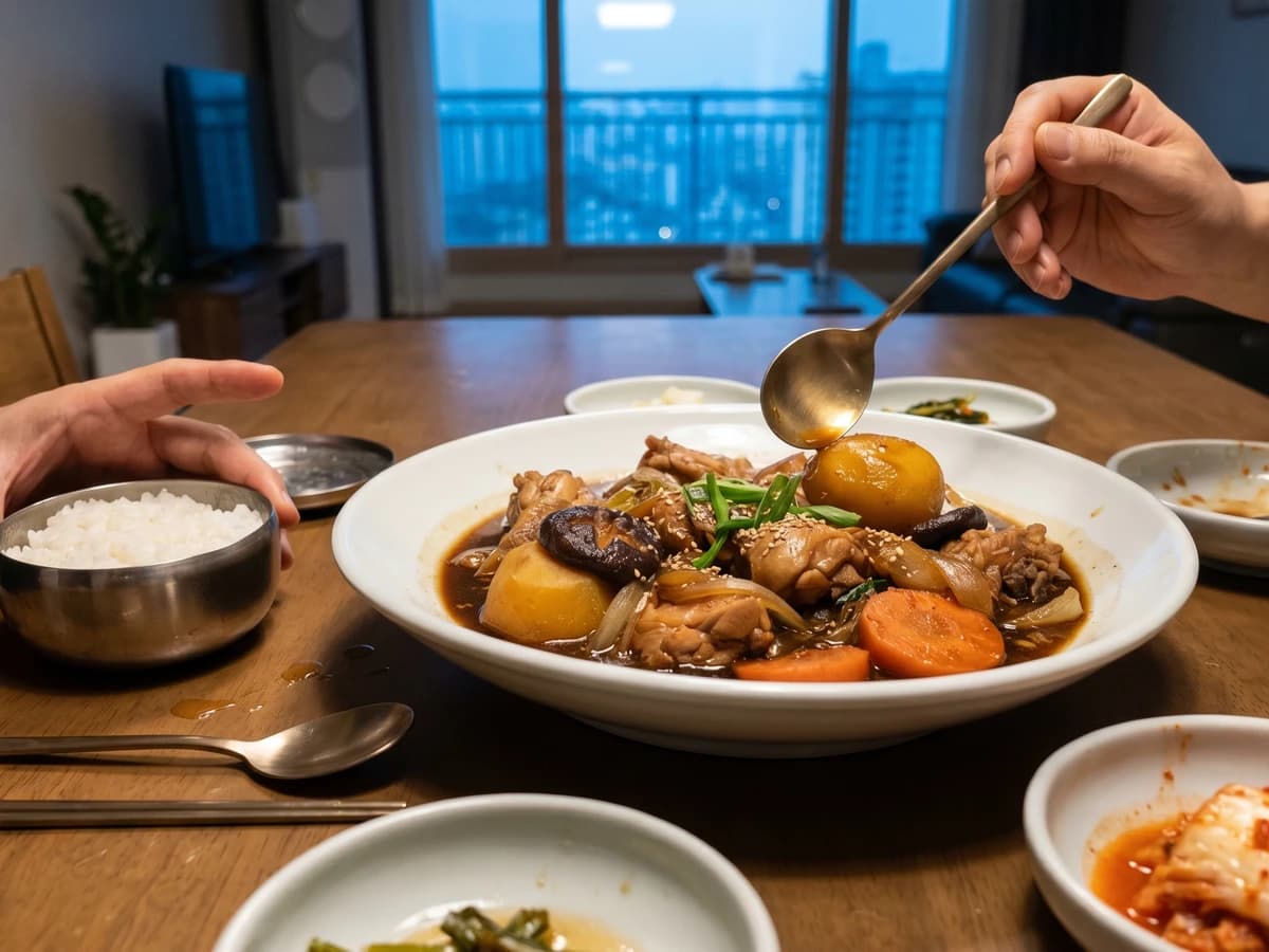 Dak-jjim (닭찜, Soy-Braised Chicken) - Chef Jeong-sun