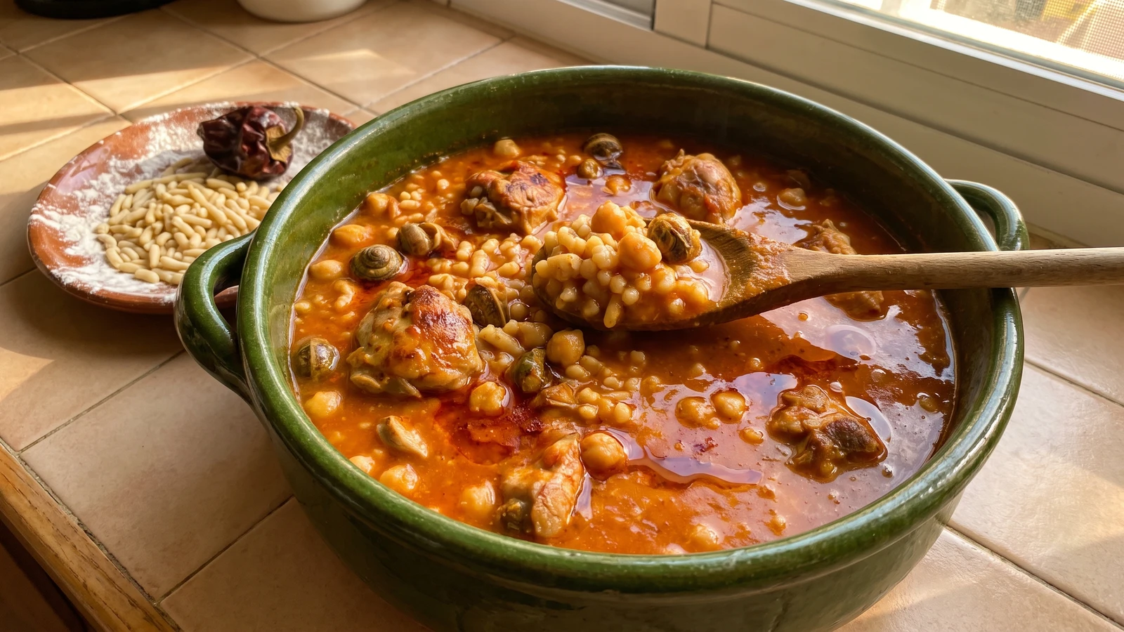 Gurullos de Almería con Conejo y Caracoles