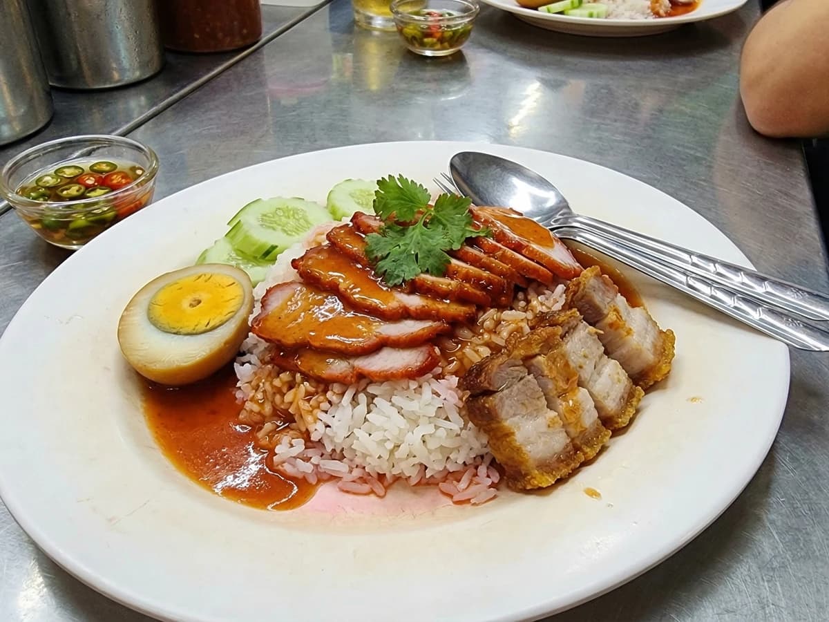Red BBQ Pork on Rice (Khao Moo Daeng) - Chef Fai