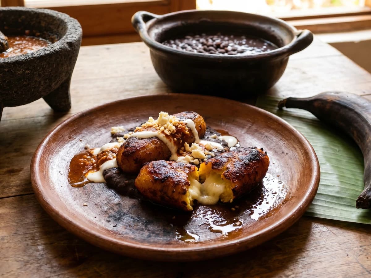 Plátano Macho Relleno de Queso Costeño - Chef Lupita