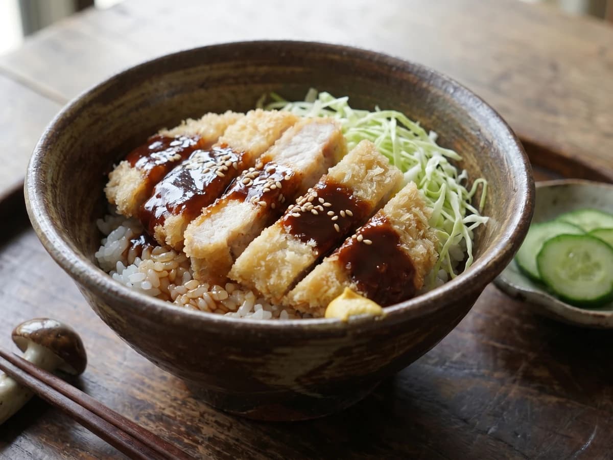 Miso Katsudon (味噌カツ丼, Nagoya miso-glazed pork cutlet over rice) - Chef Takumi