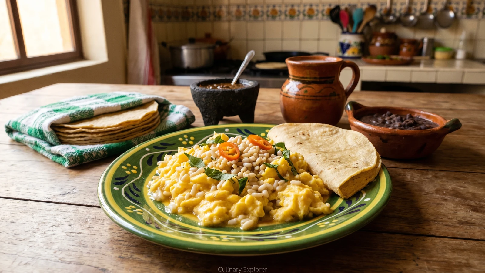 Huevos con Escamoles a la Mantequilla