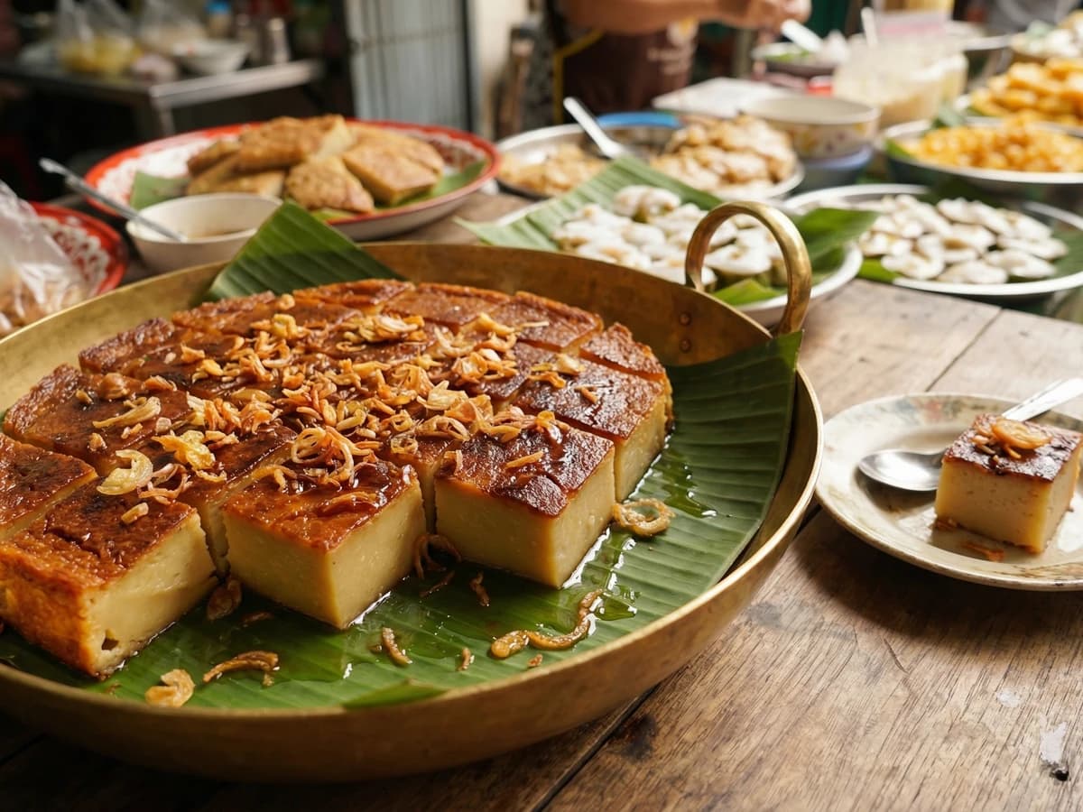 Baked Mung Bean Custard (Khanom Mo Kaeng) - Chef Fai