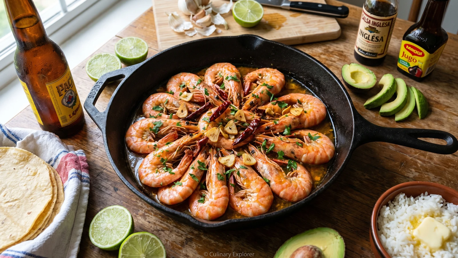Camarones al Mojo de Ajo Sinaloenses