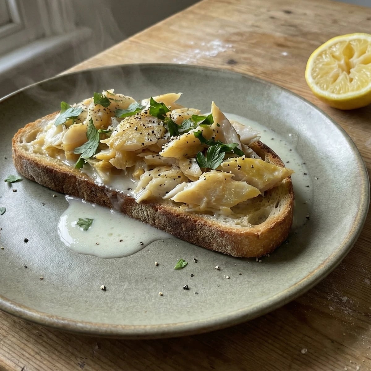 Smoked Haddock on Toast