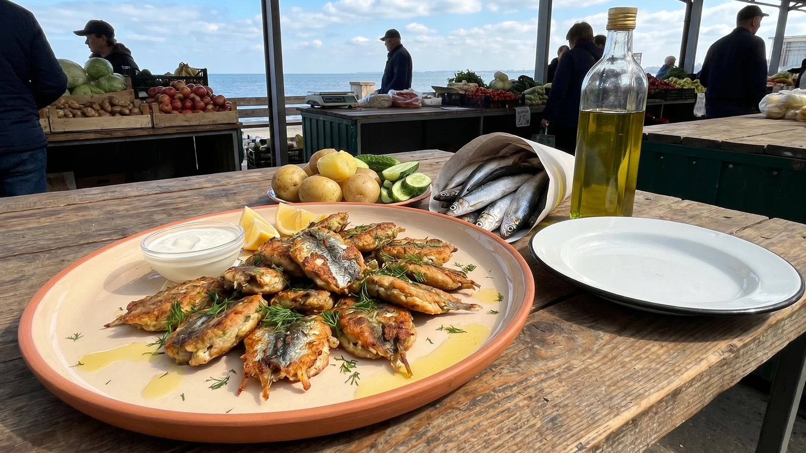 Bytochky z Tyulky (биточки з тюльки, Odesa sprat cutlets)