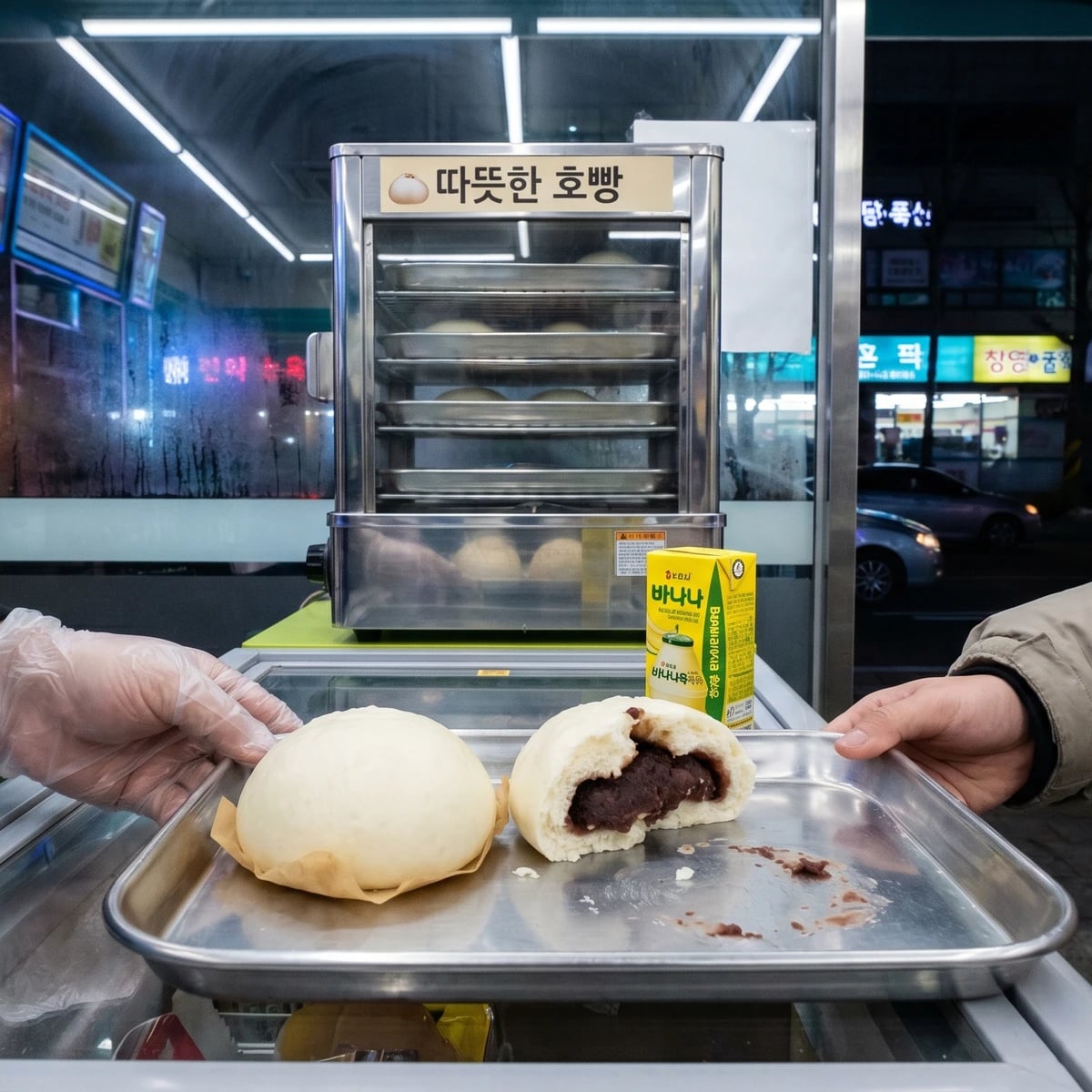 Hoppang (Sweet Red Bean Steamed Bun)
