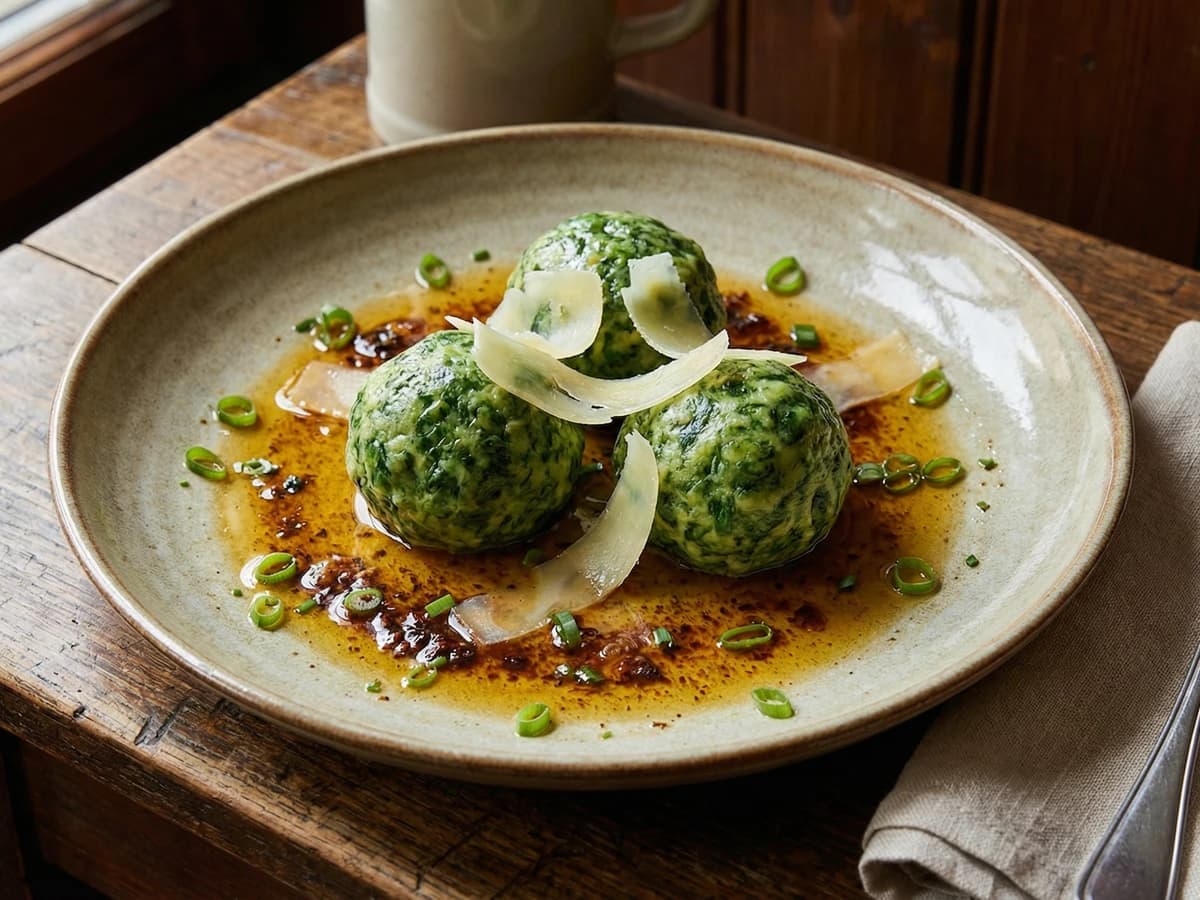 Spinatknödel mit Brauner Butter - Chef Elsa