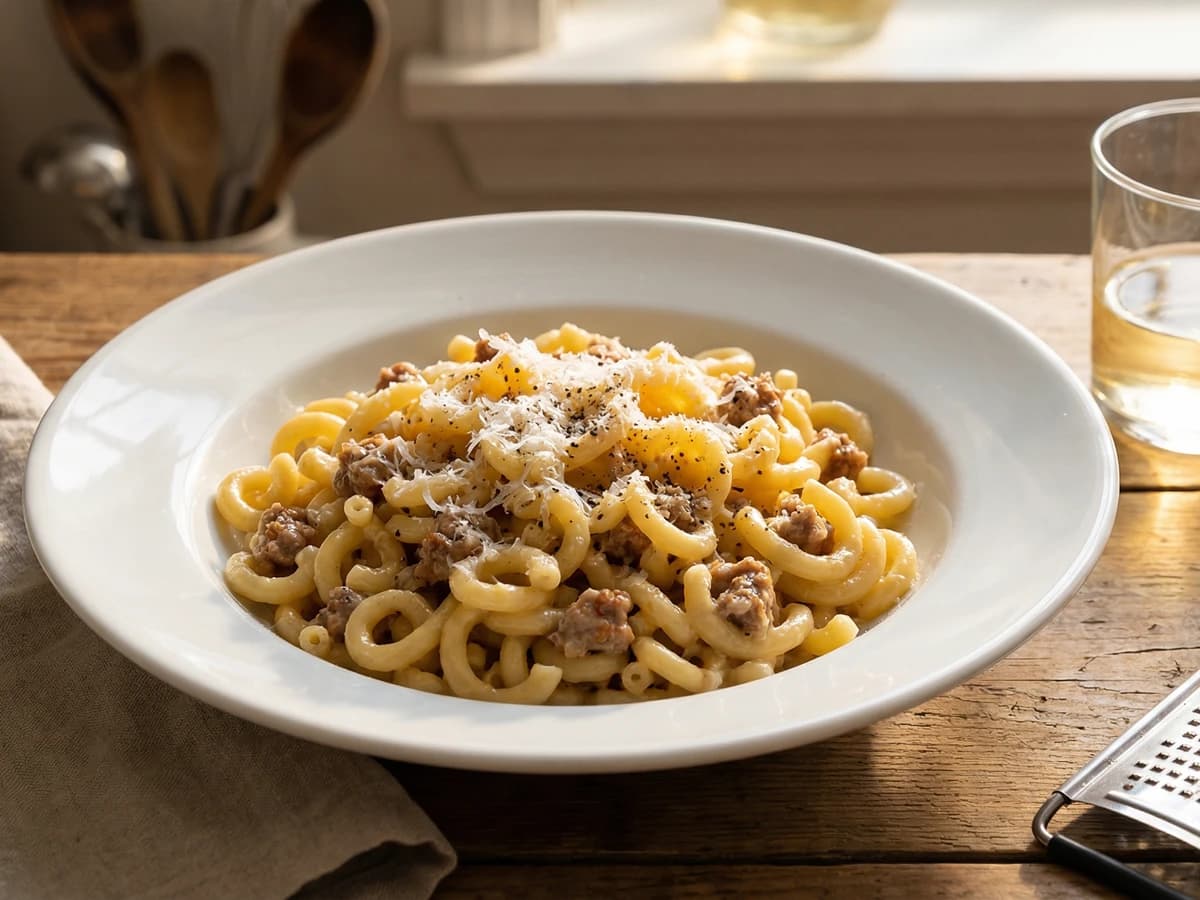 Gramigna con Salsiccia - Chef Graziella