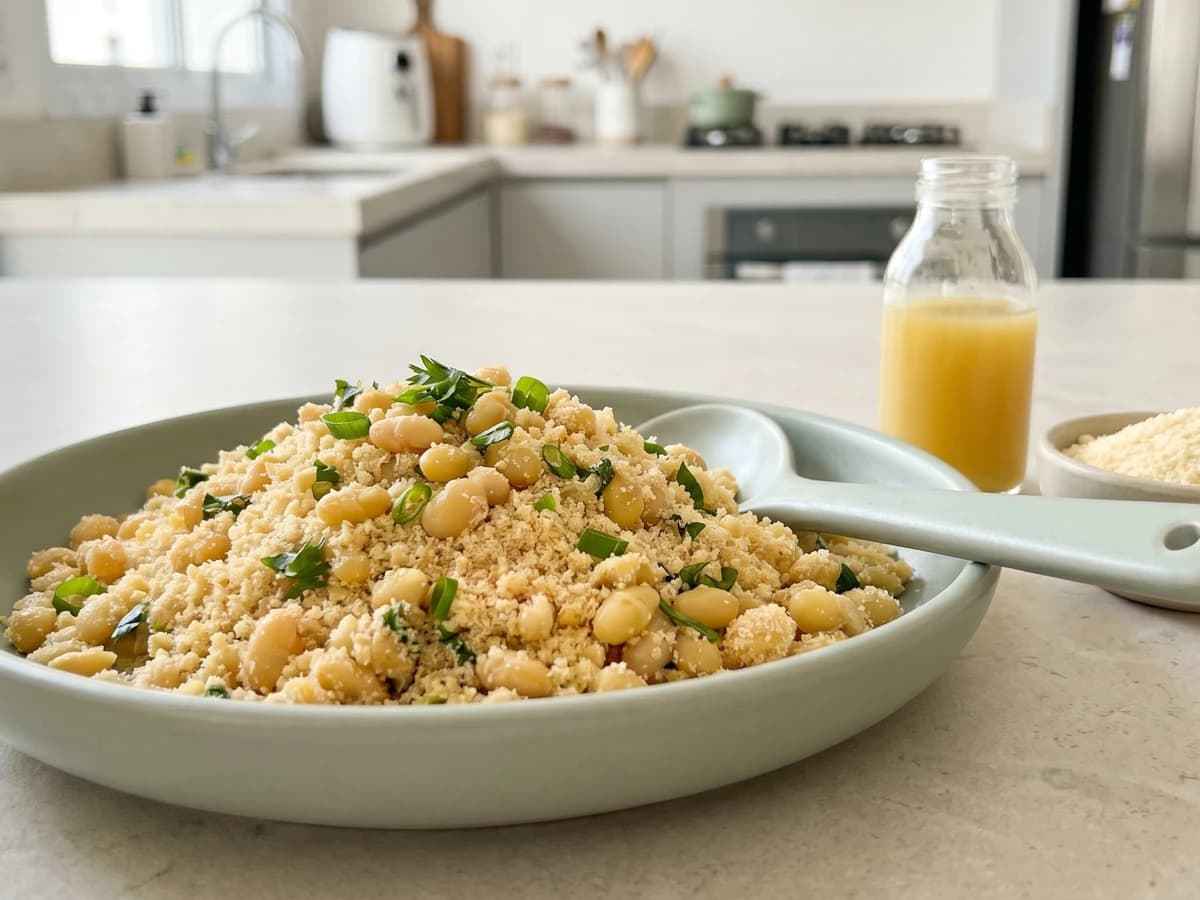 Farofa de Farinha d'Água com Feijão Manteiguinha - Chef Juliana