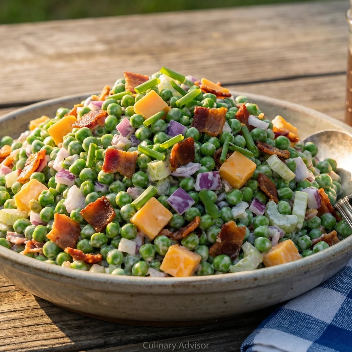 Southern Pea Salad with Bacon and Cheese