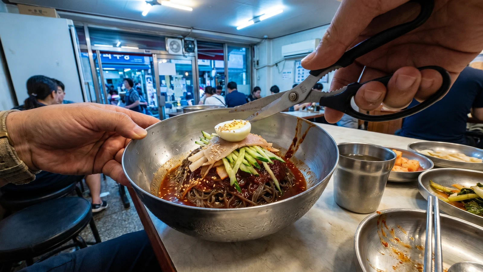 Bibim-naengmyeon (비빔냉면, Spicy Cold Noodles)