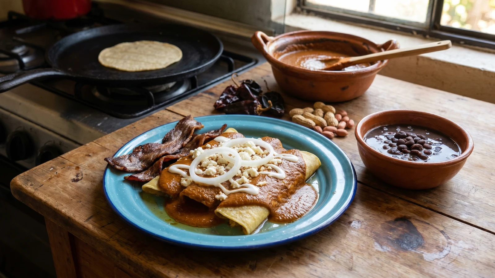 Enchiladas de Cacahuate Huastecas