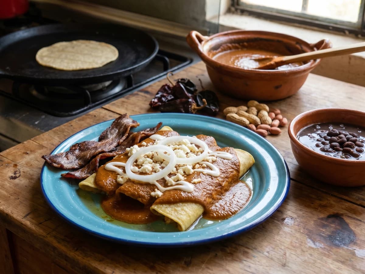 Enchiladas de Cacahuate Huastecas - Chef Lupita