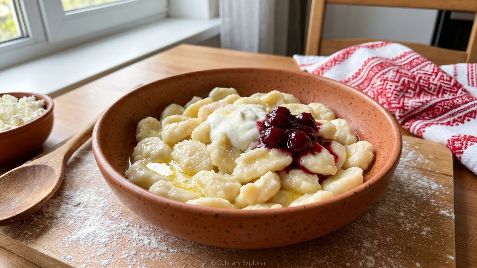 Linyvi Varenyky (ліниві вареники, lazy curd dumplings)