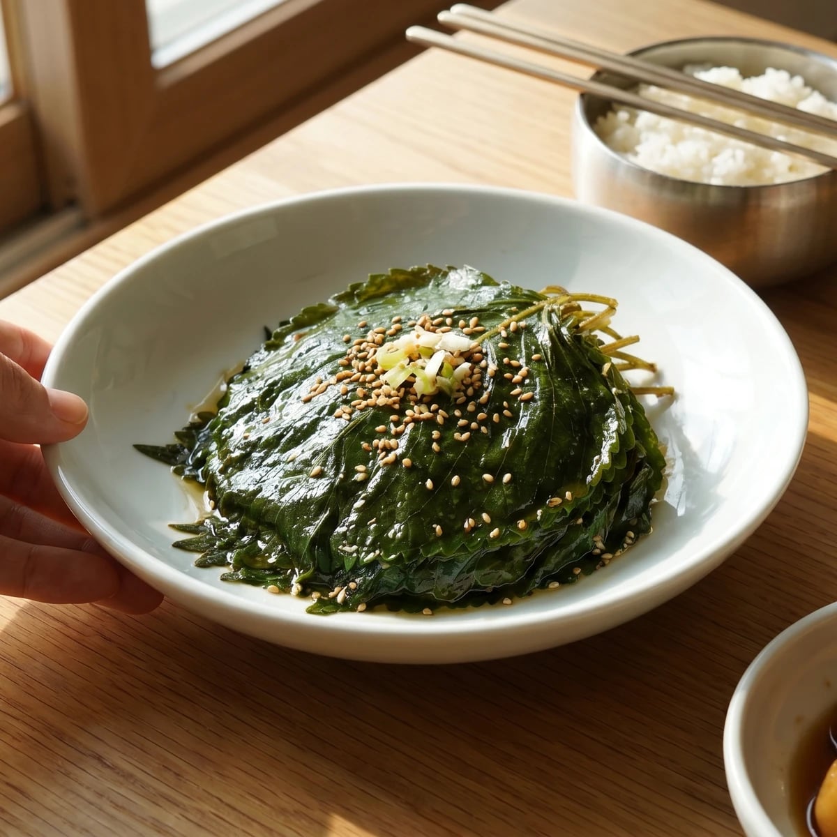 Kkaennip-namul (Seasoned Perilla Leaves)