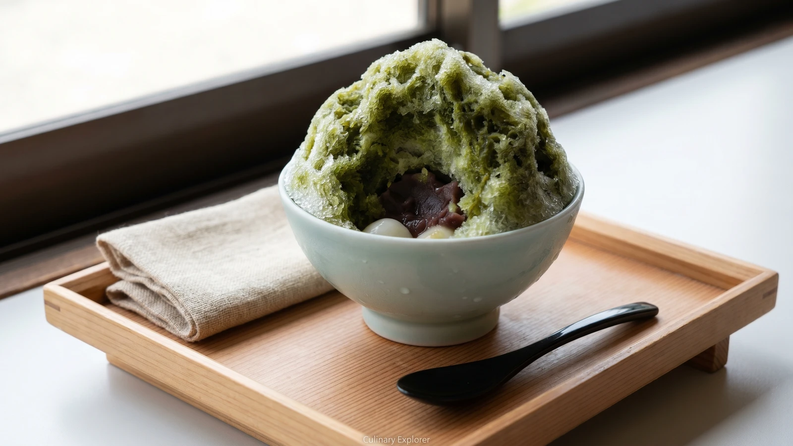 Ise Matcha Shaved Ice (赤福氷, Akafuku-gōri)