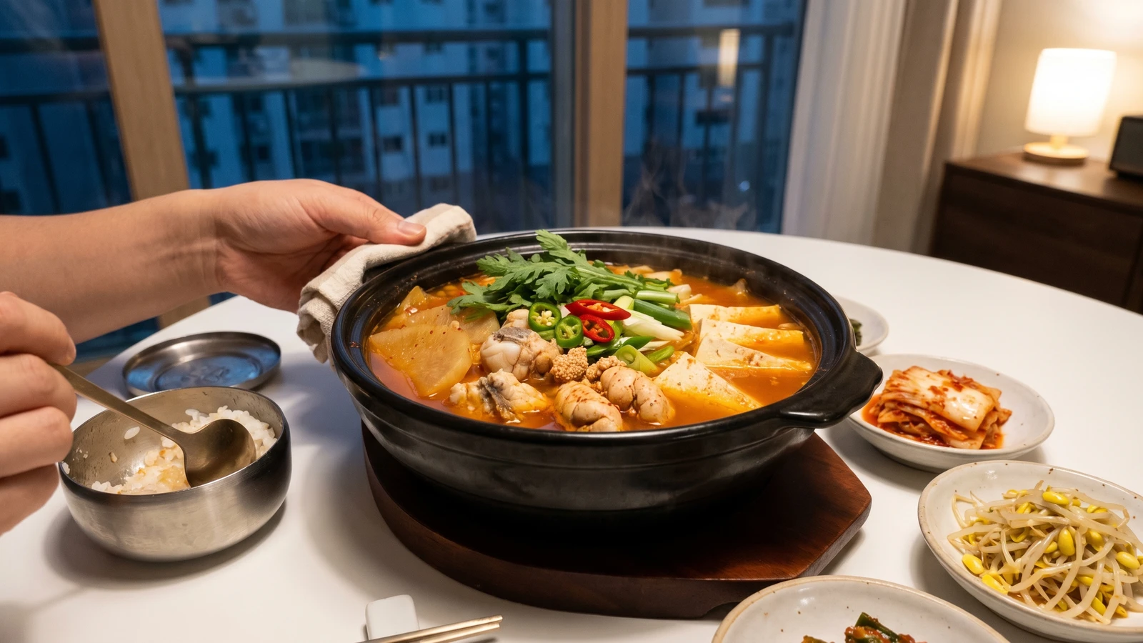 Dongtae-jjigae (Frozen Pollock Stew)