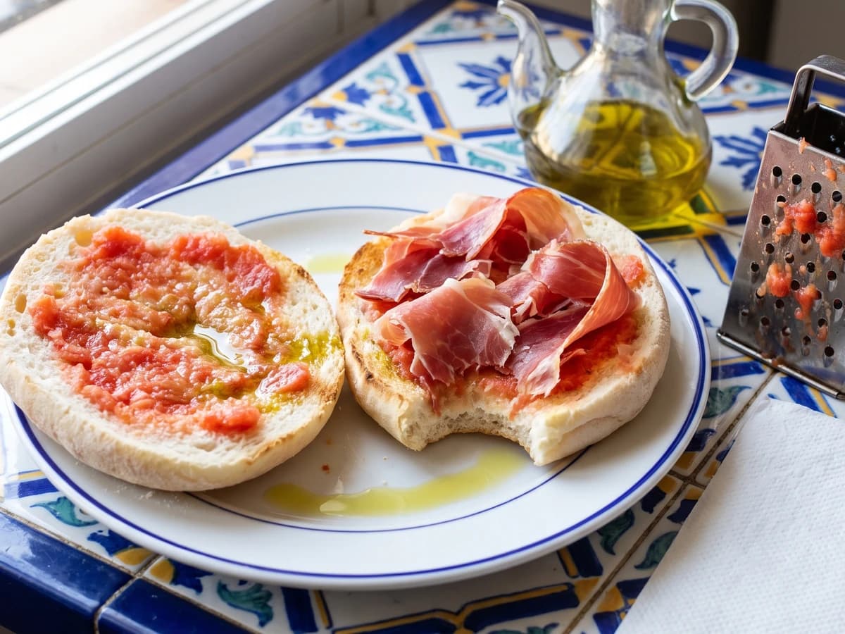 Mollete de Antequera con Tomate y Jamón - Chef Isabel