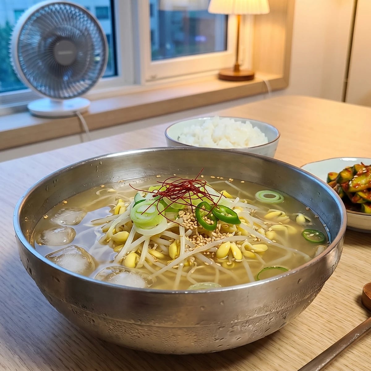 Kongnamul-naengguk (Cold Soybean Sprout Soup)