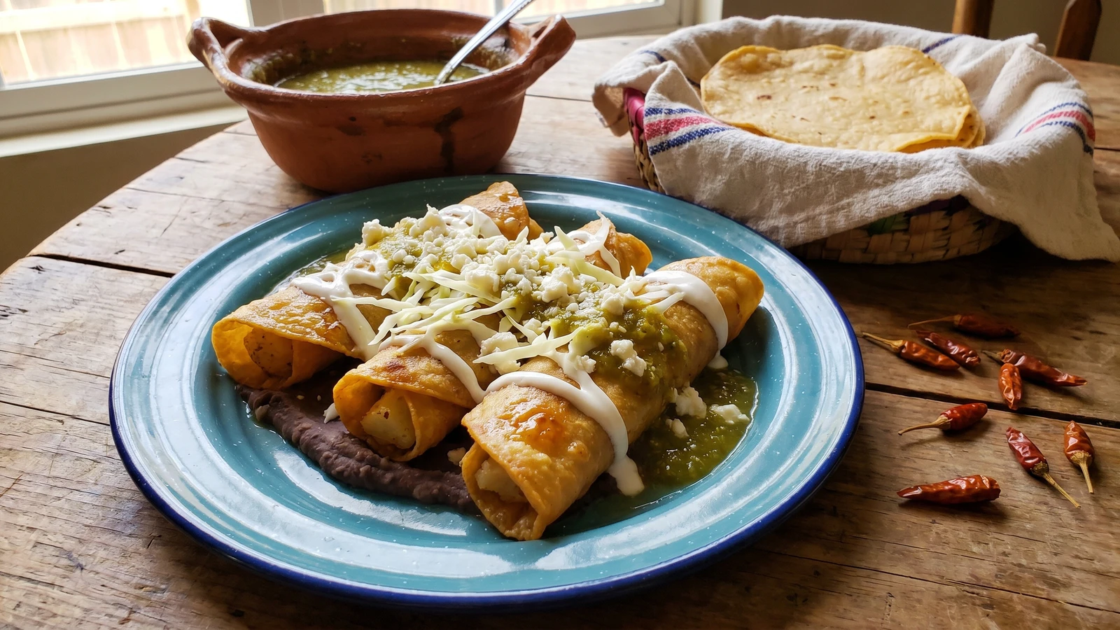 Tacos Dorados de Papa Jarochos