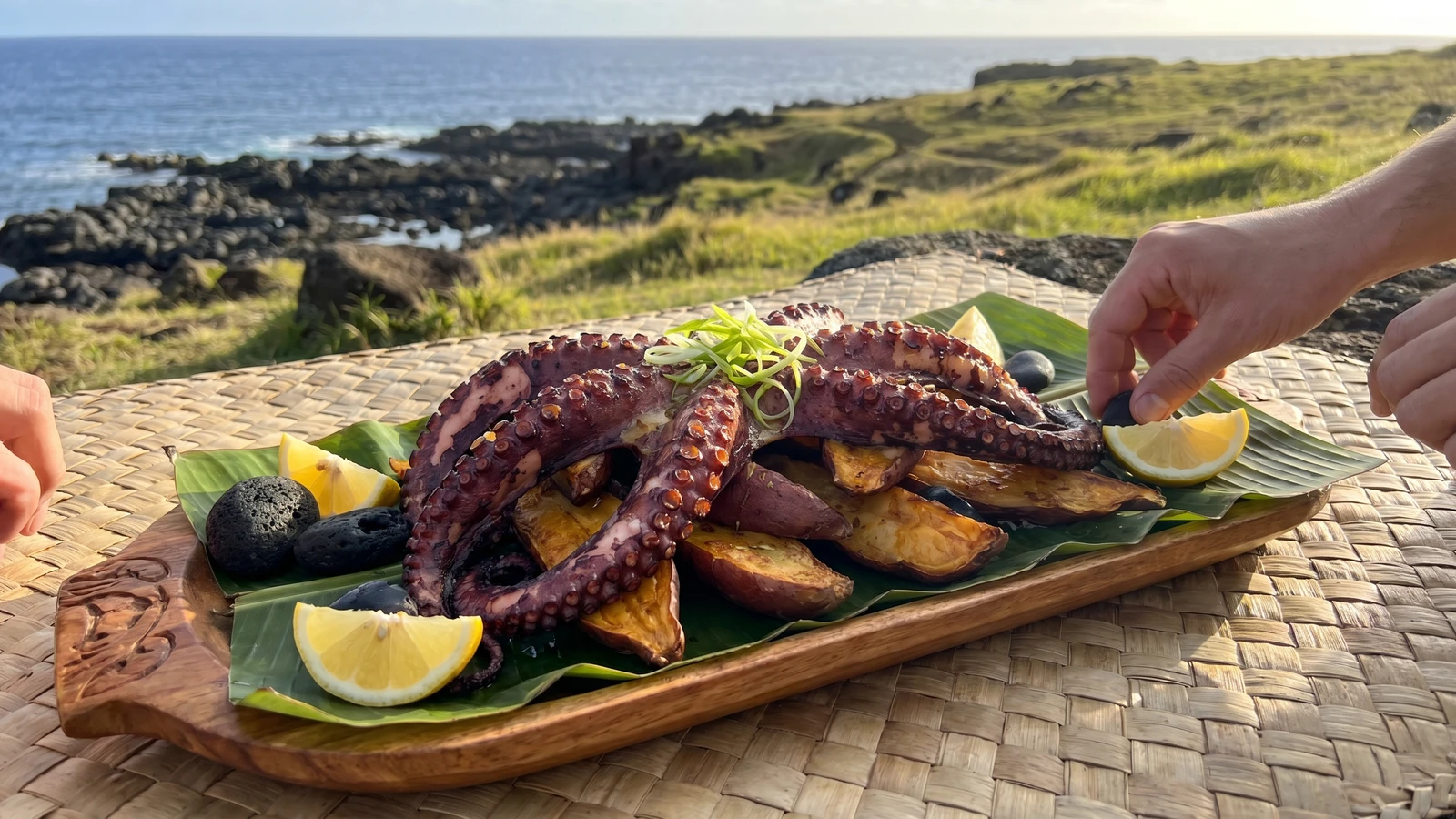 Heke (Rapa Nui Grilled Octopus)
