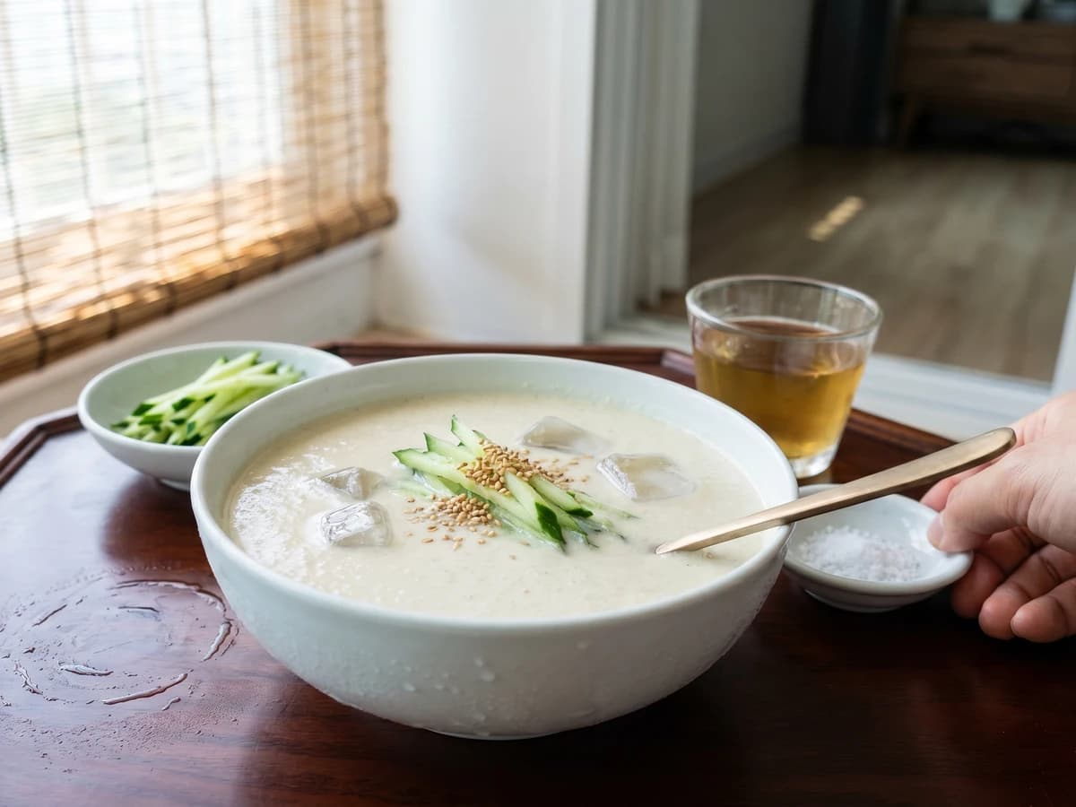 Kongguk (Cold Soy Milk Soup) - Chef Jeong-sun