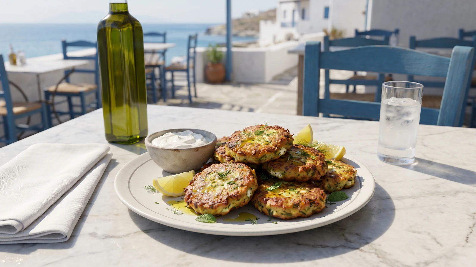 Cycladic Kolokythokeftedes (Κυκλαδίτικοι Κολοκυθοκεφτέδες)