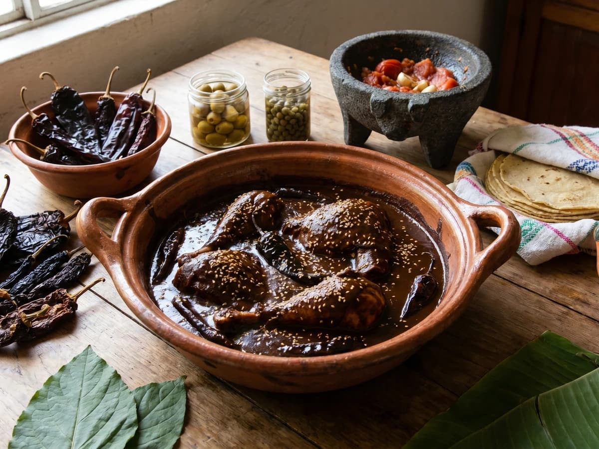 Xico Dark Mole with Turkey (Mole de Xico) - Chef Lupita
