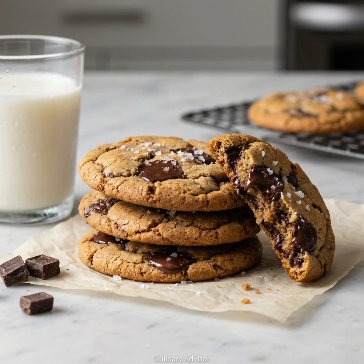 Sea Salt Dark Chocolate Chunk Cookies
