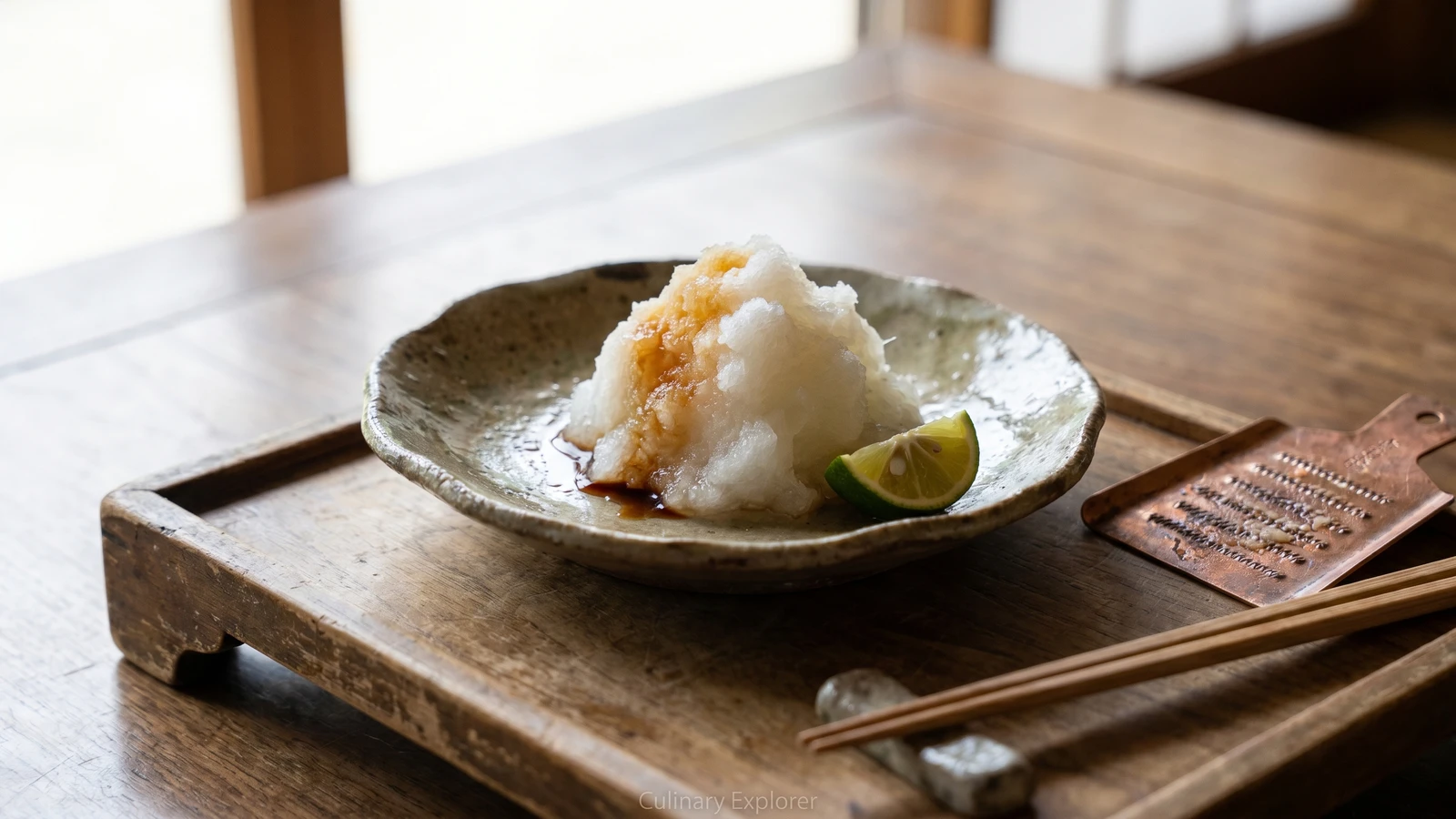 Daikon Oroshi (大根おろし, grated daikon)