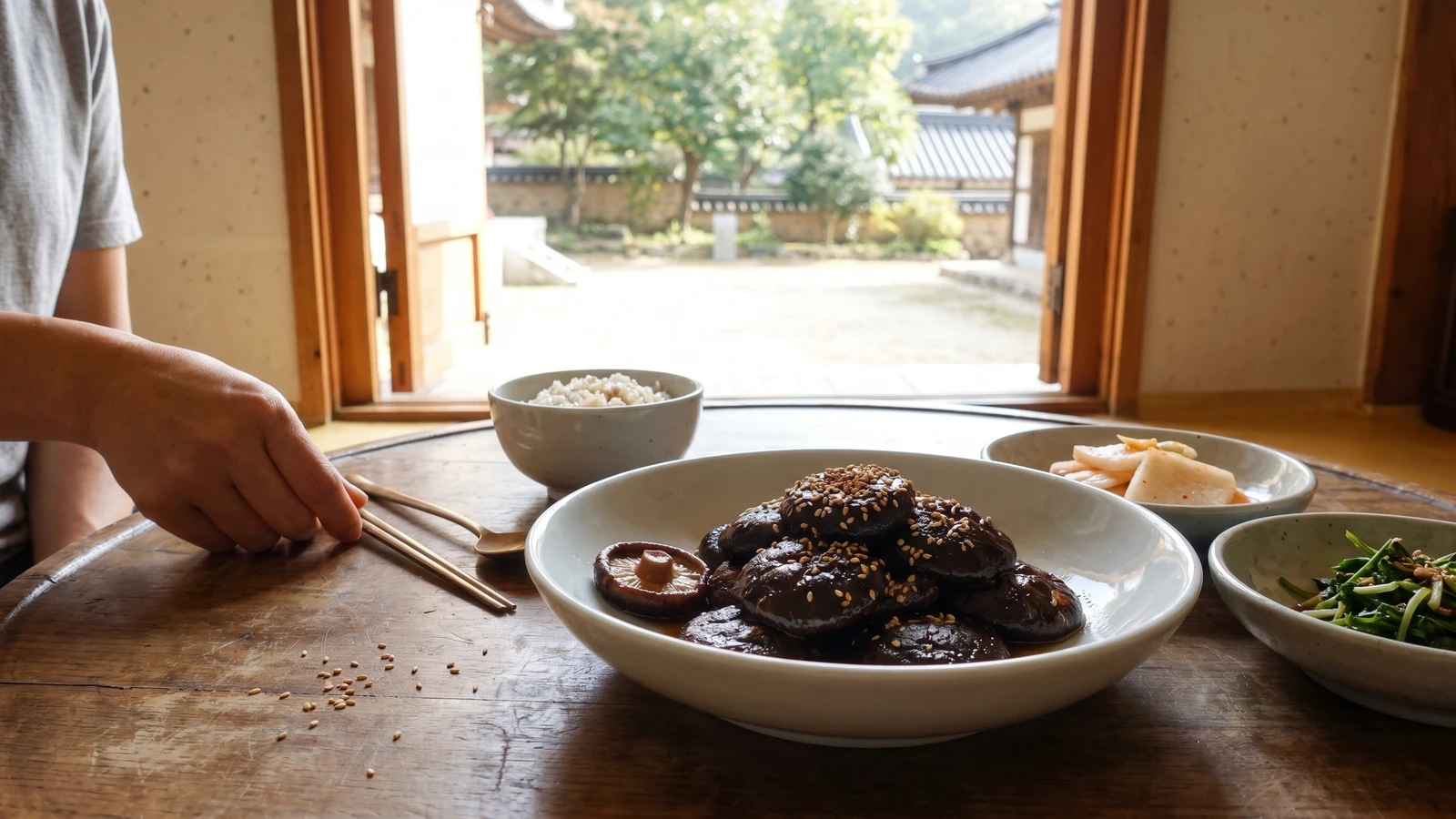 Pyogo-beoseot-jorim (Soy-Braised Shiitake)