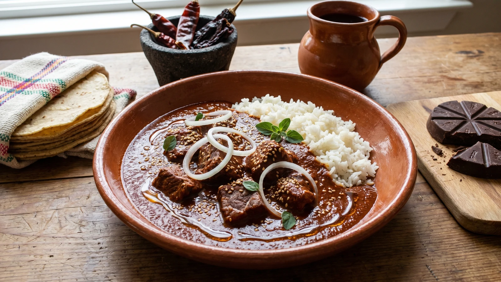 Mole Rojo Oaxaqueño con Res