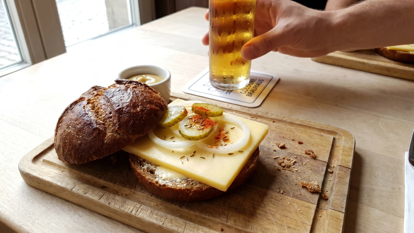 Halve Hahn (Röggelchen with Gouda)